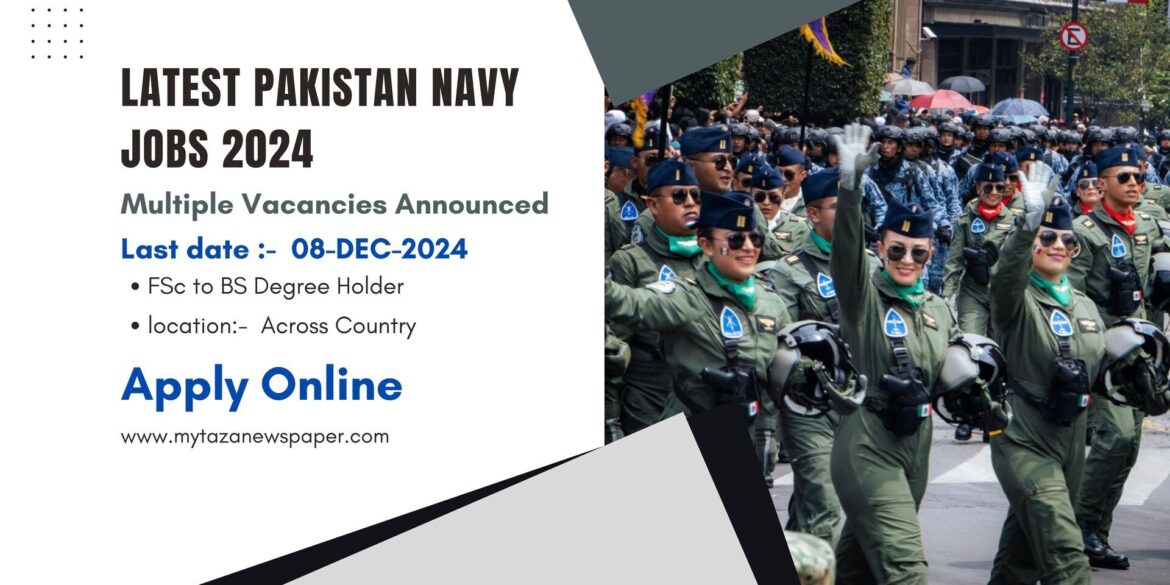 Latest Jobs in Pakistan Navy 2024 Advertisement | Apply Online for Short Service Commission Course 2025-A