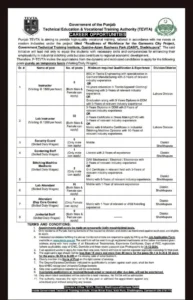 Latest TEVTA Punjab Jobs 2024 Advertisement | Apply Online for 750+ Vacancies