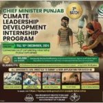 Chief Minister Punjab Climate Leadership Development Internship Program 2024